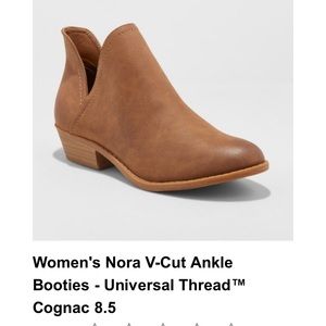 Universal Thread Nora V-Cut Ankle Booties cognac